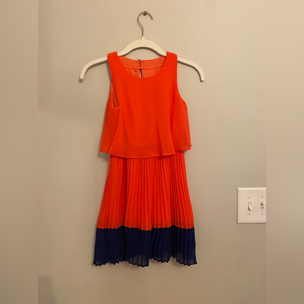 Girls pink and navy flowy dress!